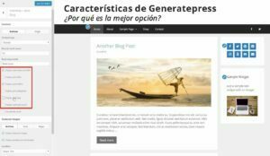 Características de Generatepress