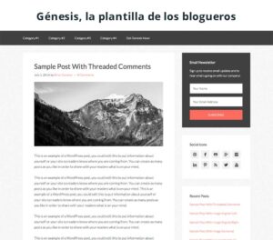 Génesis, la plantilla de los blogueros