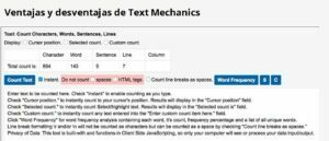 Ventajas y desventajas de Text Mechanics